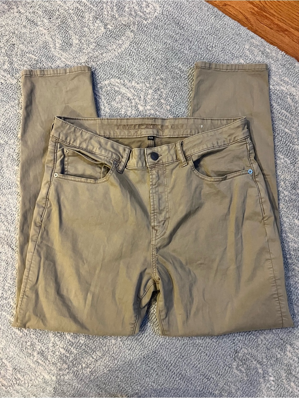 American Eagle Outfitters Olive-Tan Straight Pants